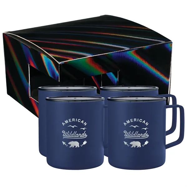 Navy (Ny) color option for Rover Camp Mug 14oz 4 In 1 Gift Set