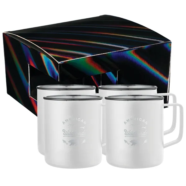 White (Wh) color option for Rover Camp Mug 14oz 4 In 1 Gift Set