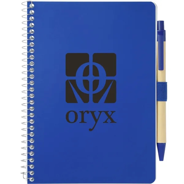 Blue (Bl) color option for 5” X 7” Fsc® Mix Spiral Notebook With Pen