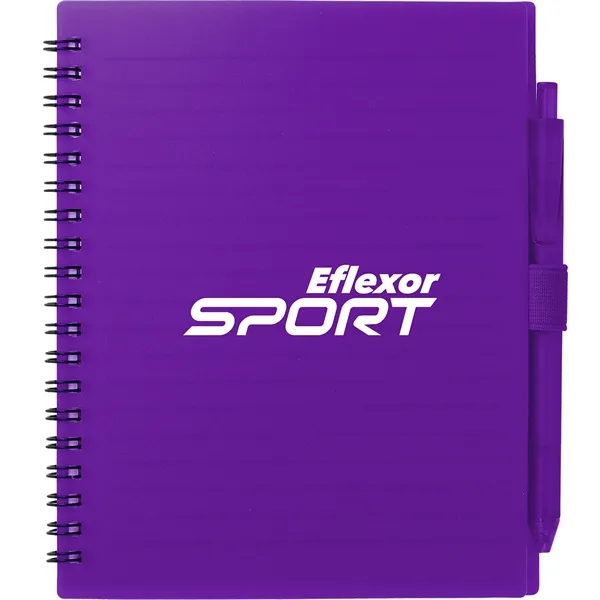 Purple (Pp) color option for 5.5” X 7” Fsc Recycled Spiral Notebook W/ Rpet Pen