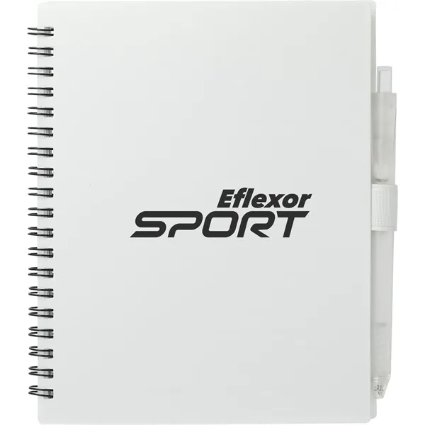 White (Wh) color option for 5.5” X 7” Fsc Recycled Spiral Notebook W/ Rpet Pen