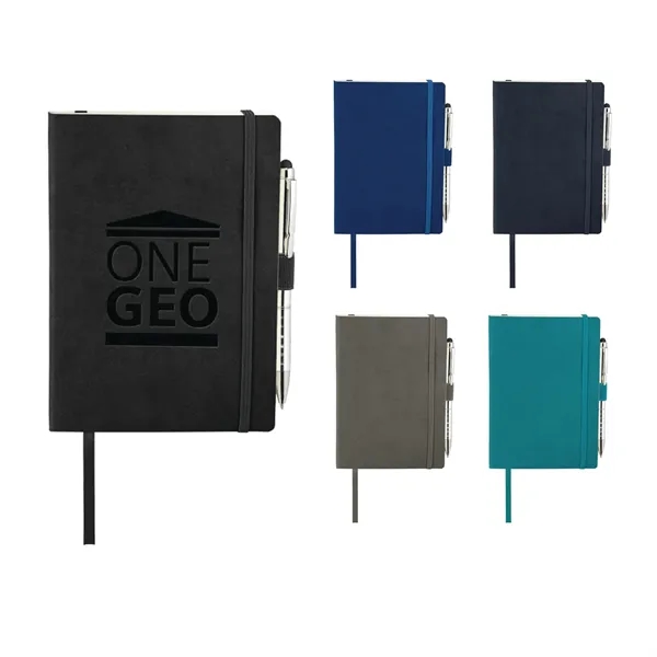Black (Bk) color option for 5" X 7" Revello Soft Bound Journal Book