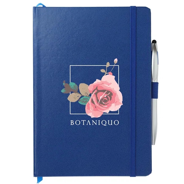 Blue (Bl) color option for 6" X 8.5" Crown Journal With Pen Stylus