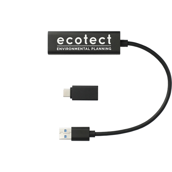 Black (Bk) color option for Aluminum 4 Port Usb 3.0 Hub With Type C Adapter