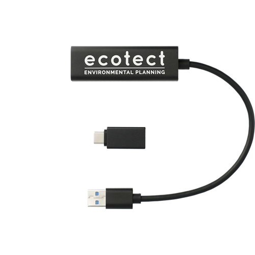 Main photo of Aluminum 4 Port Usb 3.0 Hub With Type C Adapter