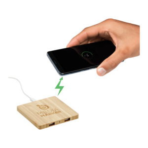 Photo of Bamboo Wireless Charging Pad With Dual Outputs
