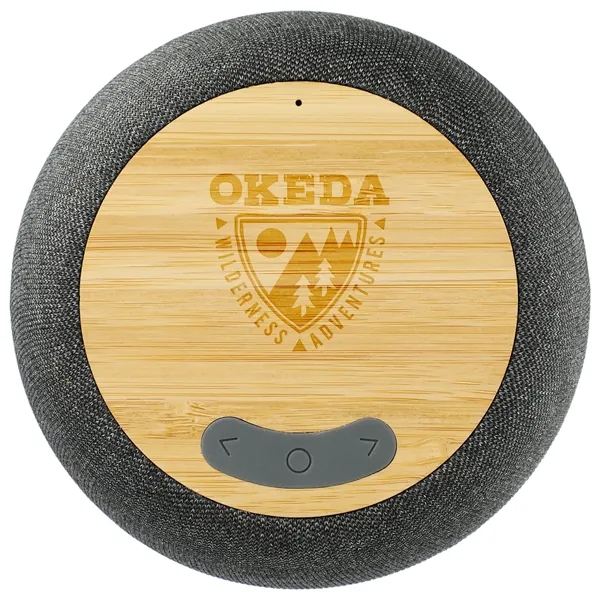 Gray (Gy) color option for Wireless Charging Garm Fabric & Bamboo Bluetooth Speaker
