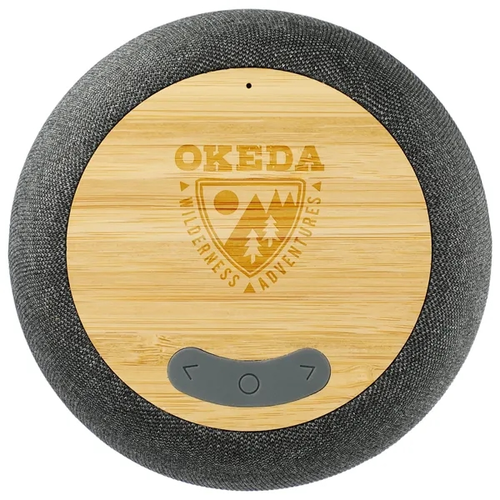 Main photo of Wireless Charging Garm Fabric & Bamboo Bluetooth Speaker