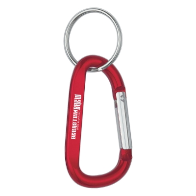 Red color option for 6mm Carabiner With Split Ring