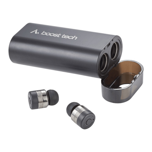 Photo of Light Up Logo Tru Wireless Earbuds W/Ul Powerbank