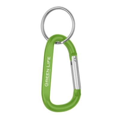 Green color option for 8mm Carabiner With Split Ring