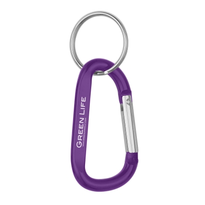 Purple color option for 8mm Carabiner With Split Ring