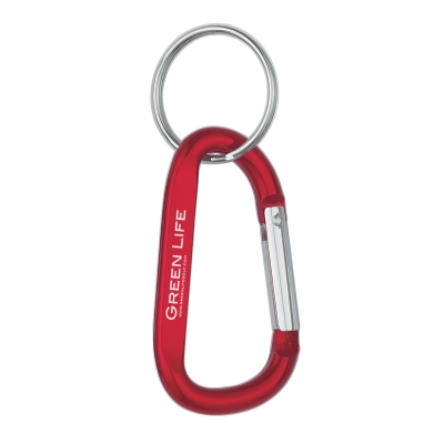 Red color option for 8mm Carabiner With Split Ring