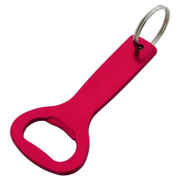 RED color option for Aluminum Bottle Opener Key Ring