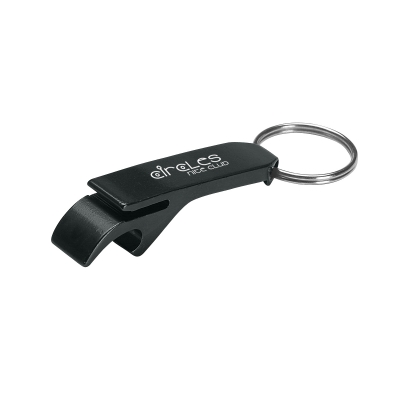Black color option for Aluminum Bottle/Can Opener Key Ring