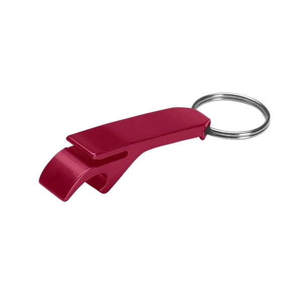 Red color option for Aluminum Bottle/Can Opener Key Ring