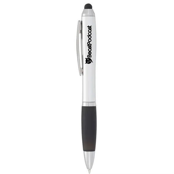 Silver W/Black Trim color option for Nash Ballpoint Pen Stylus