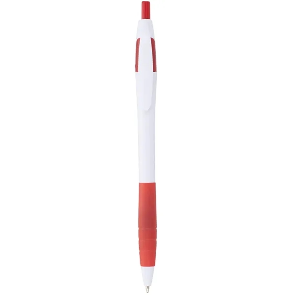 White W/Red Trim color option for Cougar Rubber Grip Ballpoint Pen