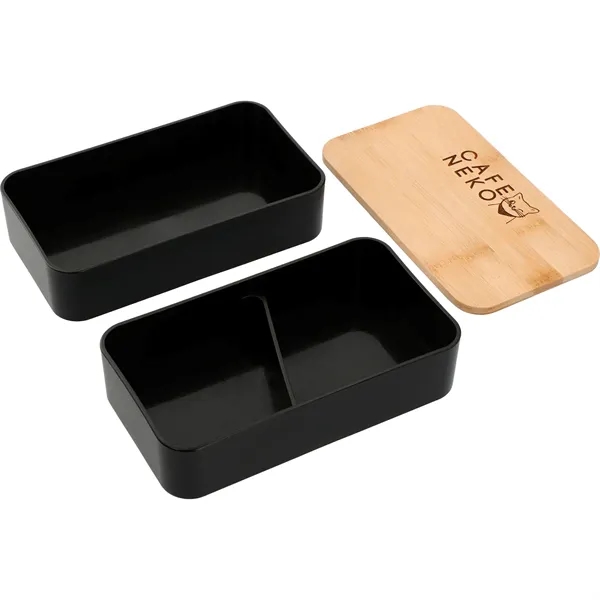 Black (Bk) color option for Stackable Bamboo Fiber Bento Box