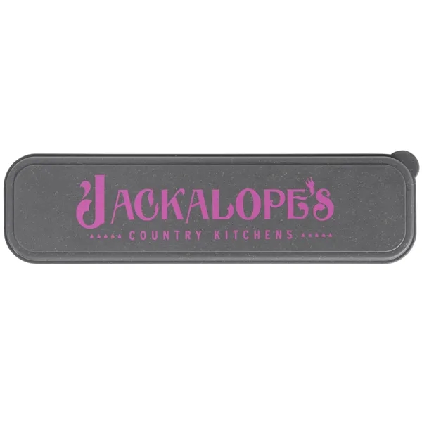 Black (Bk) color option for Bamboo Fiber Cutlery Set