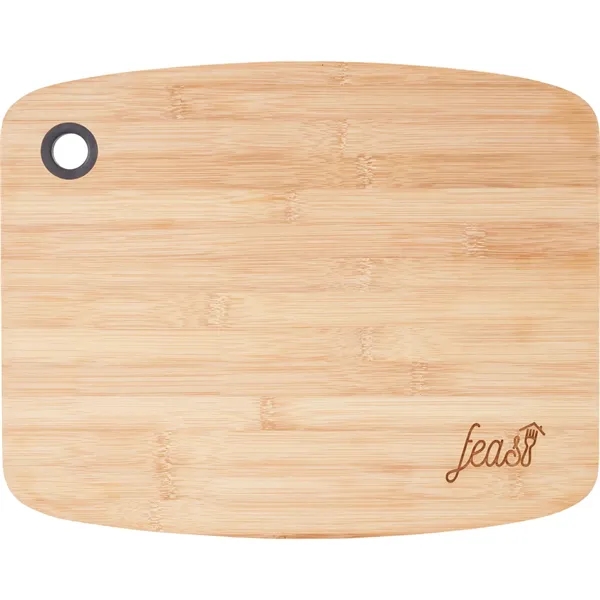 Black (BK) color option for Bamboo Large Cutting Board With Silicone Grip