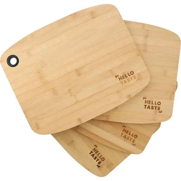 Black (Bk) color option for Bamboo Large Cutting Board With Silicone Grip