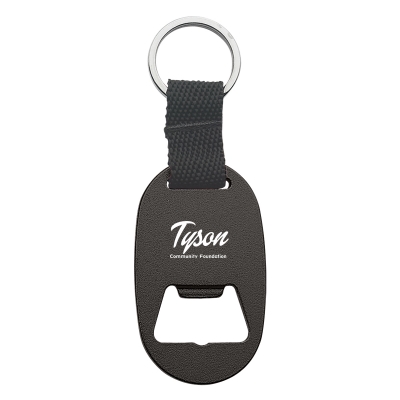 Black color option for Metal Key Tag With Bottle Opener