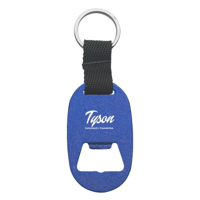Blue color option for Metal Key Tag With Bottle Opener