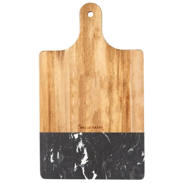 Black (BK) color option for Black Marble And Wood Cutting Board
