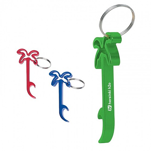 Main photo of Palm Tree Bottle Opener Key Ring
