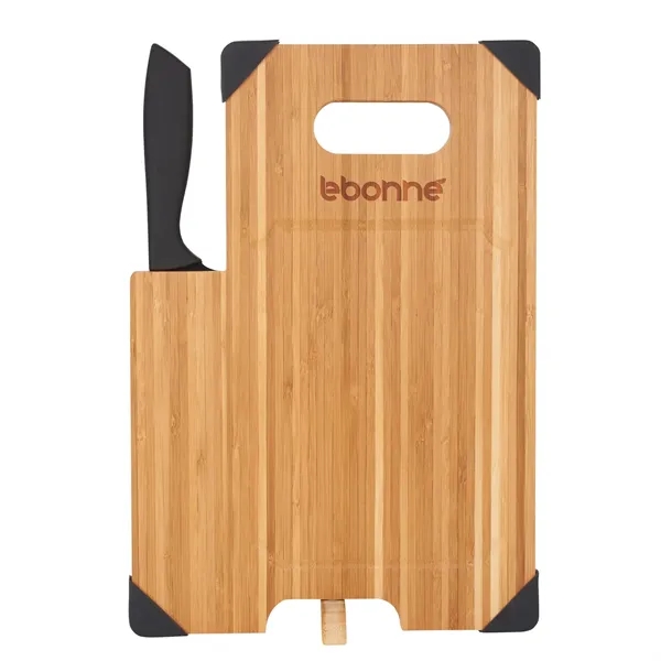 Natural (NT) color option for Bamboo Cutting Board With Knife