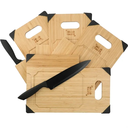 Main photo of Bamboo Cutting Board With Knife