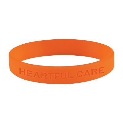 Orange color option for Single Color Silicone Bracelet
