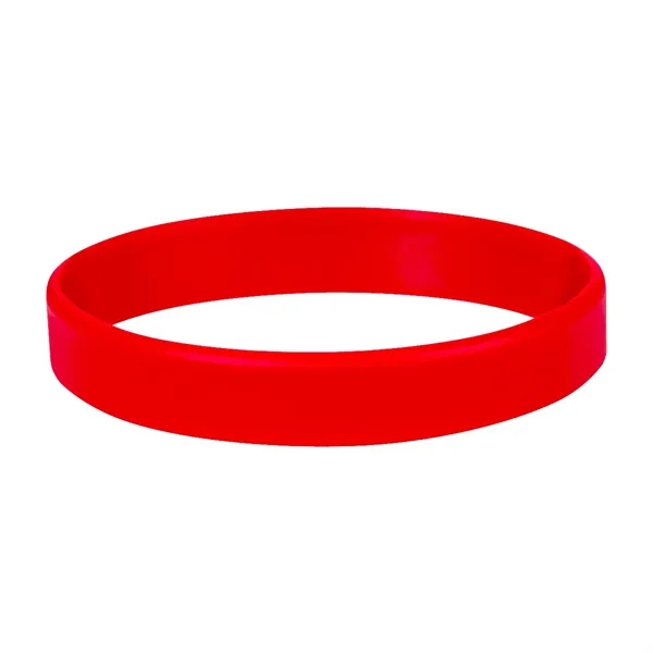 RED color option for Single Color Silicone Bracelet