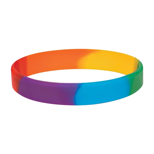 Rainbow color option for Single Color Silicone Bracelet
