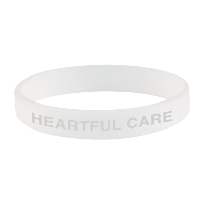 White color option for Single Color Silicone Bracelet