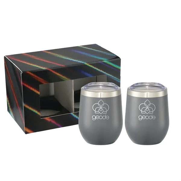 Gray (Gy) color option for Corzo Cup 12oz 2 In 1 Gift Set