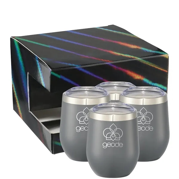 Gray (Gy) color option for Corzo Cup 12oz 4 In 1 Gift Set