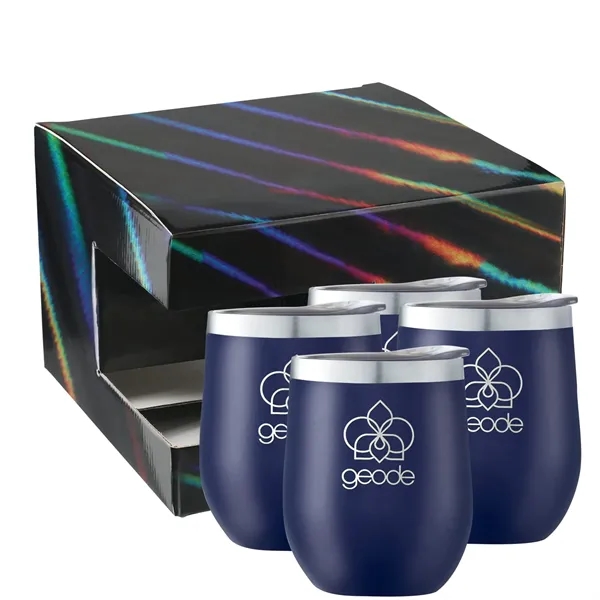 Navy (Ny) color option for Corzo Cup 12oz 4 In 1 Gift Set