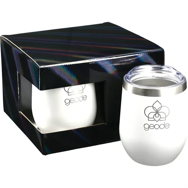 White (Wh) color option for Corzo Cup 12oz 4 In 1 Gift Set