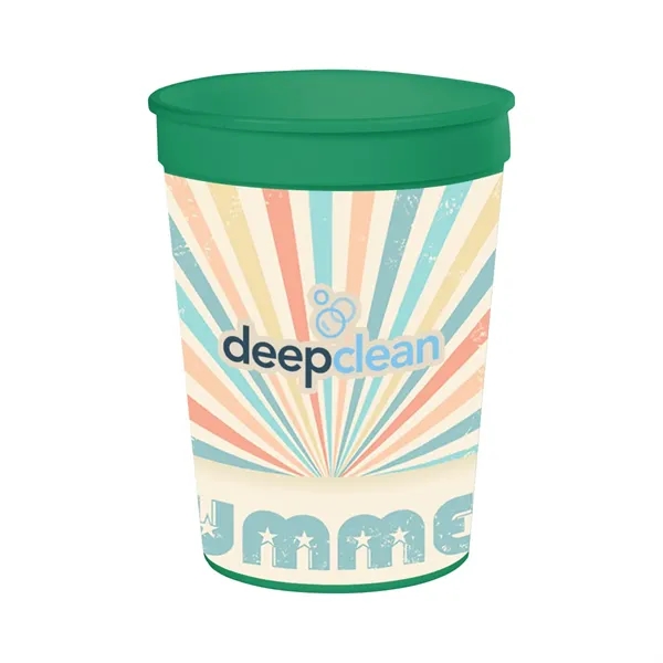 Green color option for 12 Oz. Full Color Big Game Stadium Cup