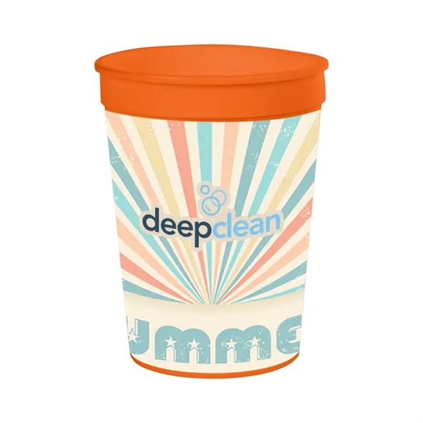 Orange color option for 12 Oz. Full Color Big Game Stadium Cup