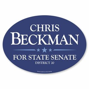 Photo of Car Sign Oval Magnet 11 1/8 X 16 1/2