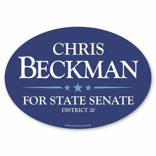 Photo of Car Sign Oval Magnet 11 1/8 X 16 1/2