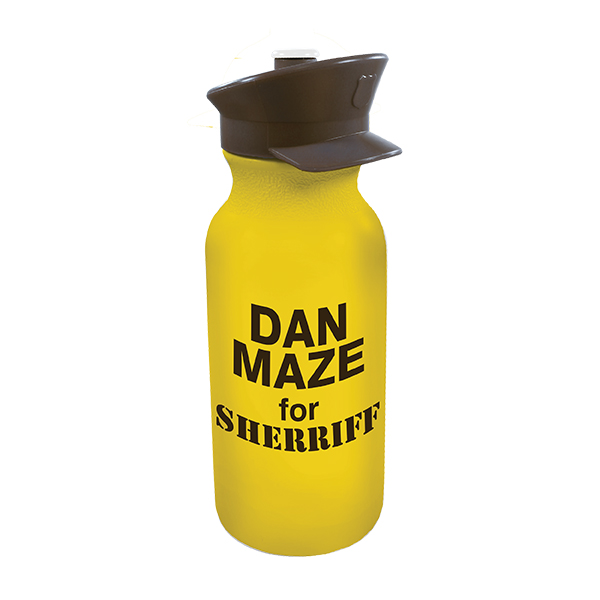 Yellow color option for 20 Oz. Value Cycle Bottle With Police Hat Push 'N Pull Cap