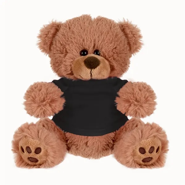 Brown/ Black Shirt color option for Plush Bear W/ Embroidered Paws And T Shirt