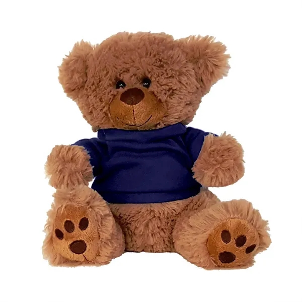 Brown/ Navy Shirt color option for Plush Bear W/ Embroidered Paws And T Shirt