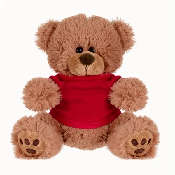 Brown/Red Shirt color option for Plush Bear W/ Embroidered Paws And T Shirt