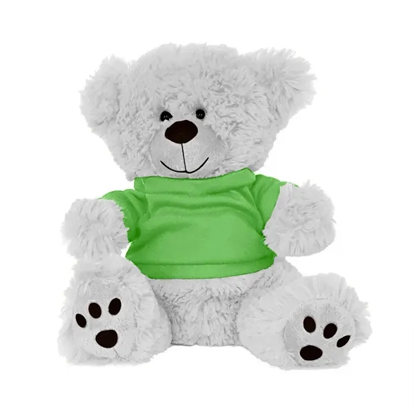 White/Lime Shirt color option for Plush Bear W/ Embroidered Paws And T Shirt
