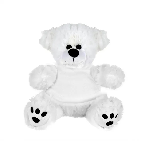 White/White Shirt color option for Plush Bear W/ Embroidered Paws And T Shirt